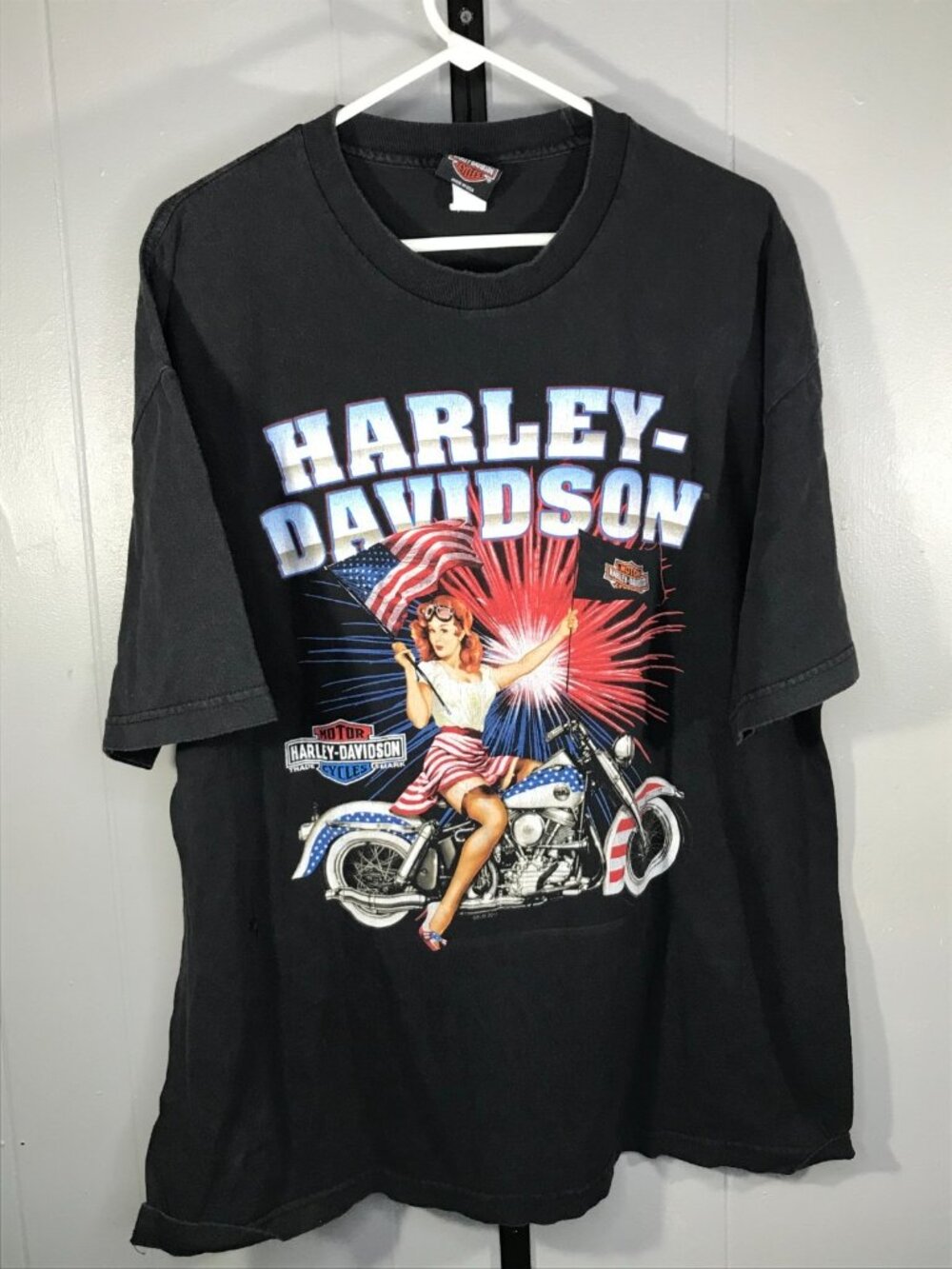 Harley Davidson T-Shirt Mens sz 2XL Pin up girl model Gettysburg Pa Battlefield